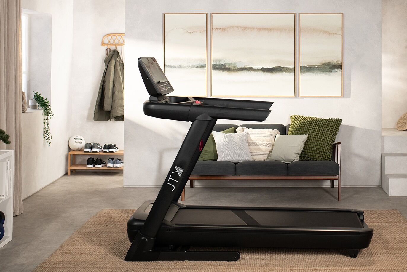 Side view of the JTX Sprint-8 Pro treadmill