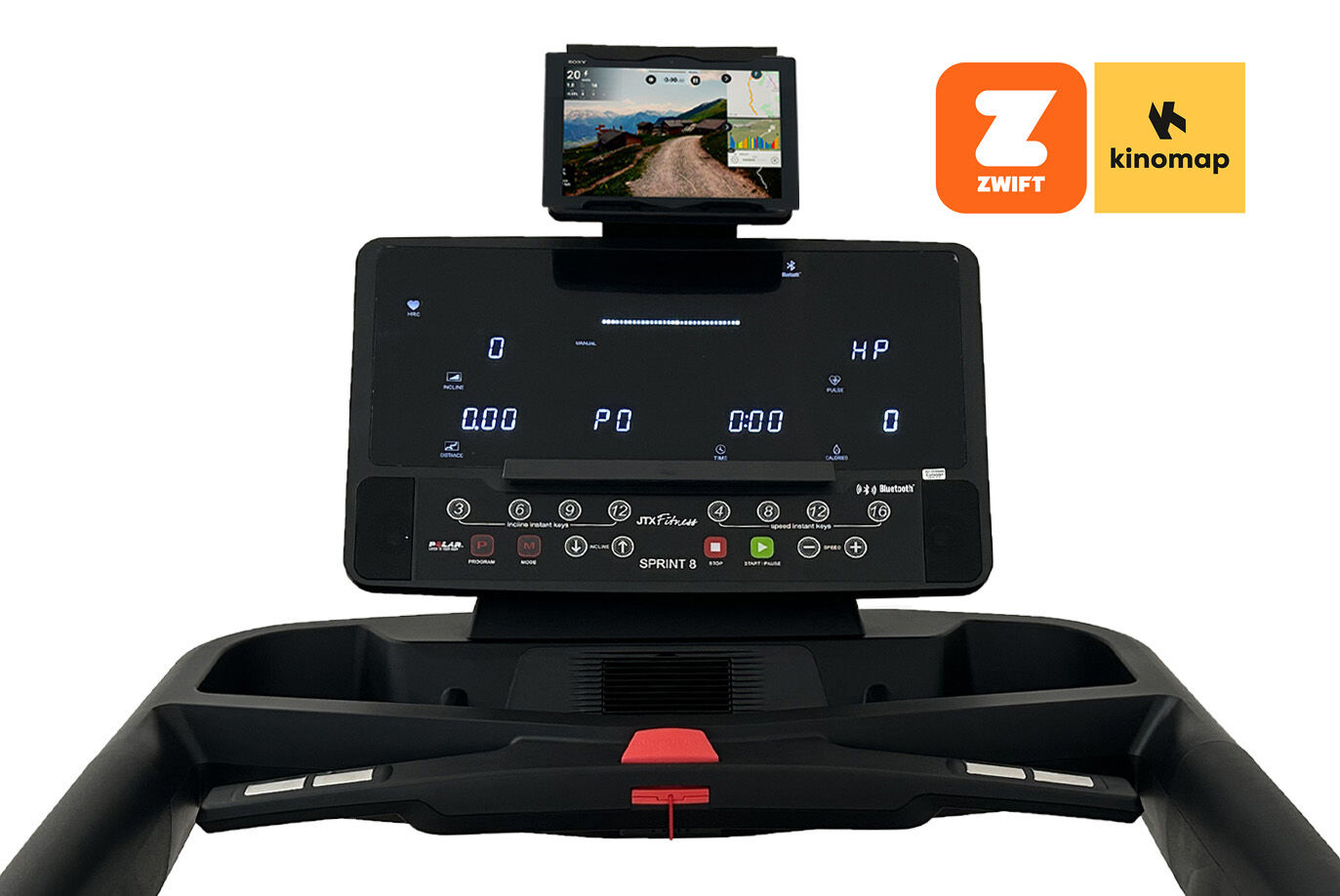 JTX Sprint 8 Pro Console with Zwift and Kinomap
