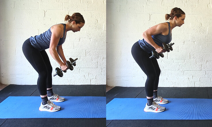 Workout regime - bent over row