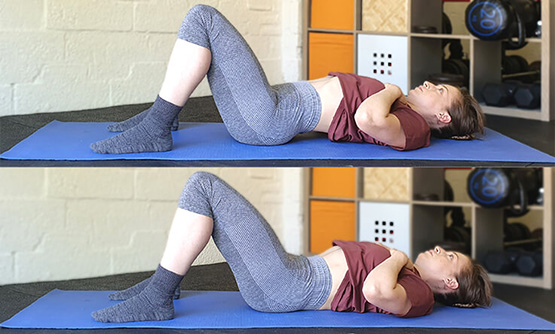 Lower back stretches - Pelvic tilt